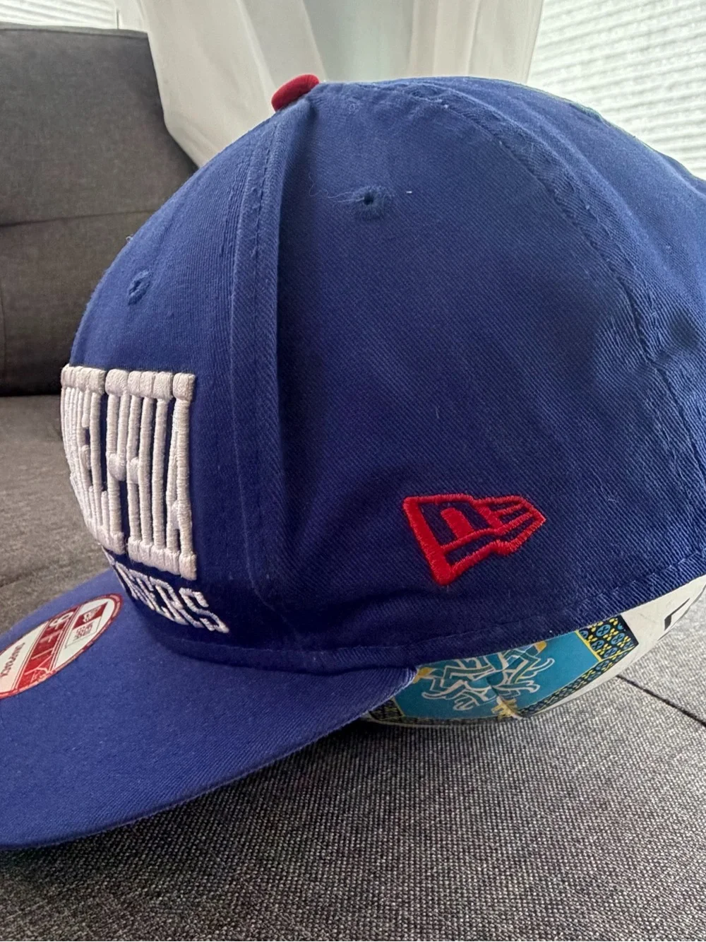 New Era Blue Philadelphia 76ers Embroidered Snapback Cap